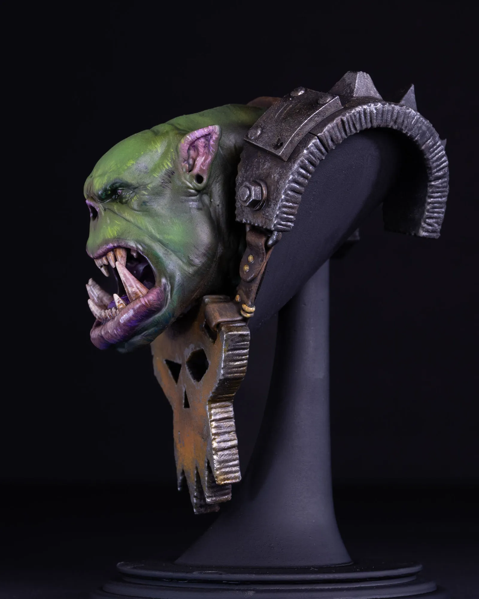 Finished Ork bust, side view
